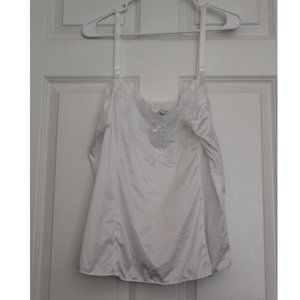 Vintage Lace Slip Top White Sz L Romantic Y2K Sexy Adjustable Strap